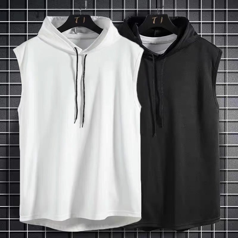 2025 Sleeveless Vest Men'S And Women'S Trendyy Vest Sports Summer Hooded Basketball Hooded Sweatshirt Couple Tops - Image 3